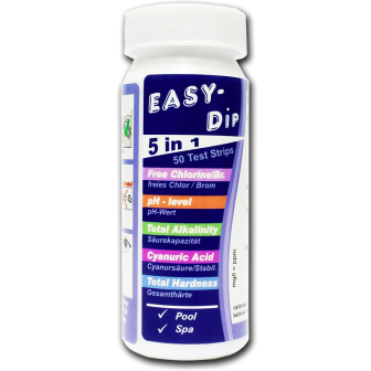 Тестер Easy-Dip pH/Cl/Br/Лужн/Жорст-ть/Цианур.TSL700