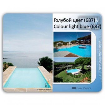 Плівка ПВХ Classic (SBG150) ELBE Pool, Німеччина, блакитна, 1,65 м ширина